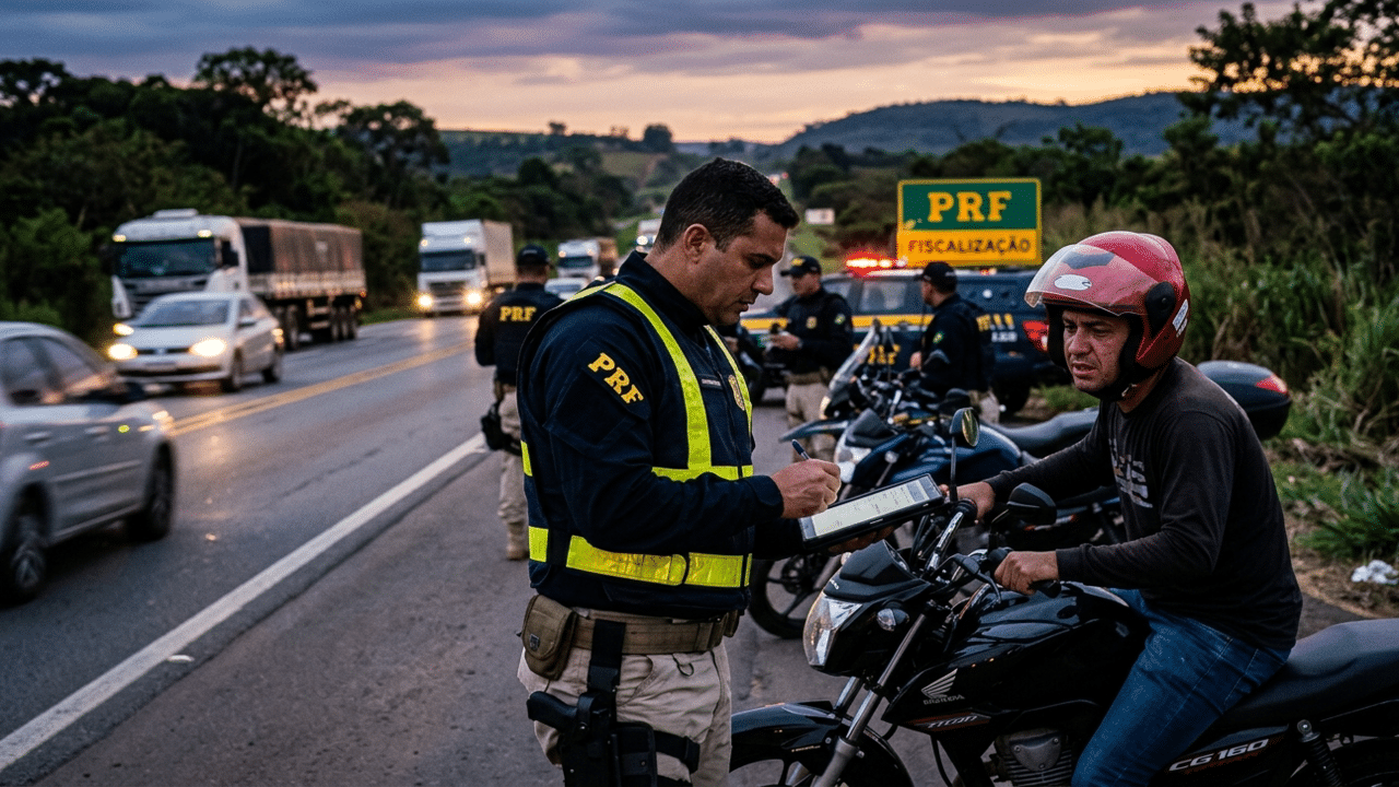 PRF multa mais de 500 motoqueiros na BR-060 e soma R$ 1 milhão em multas por viagens consideradas não permitidas