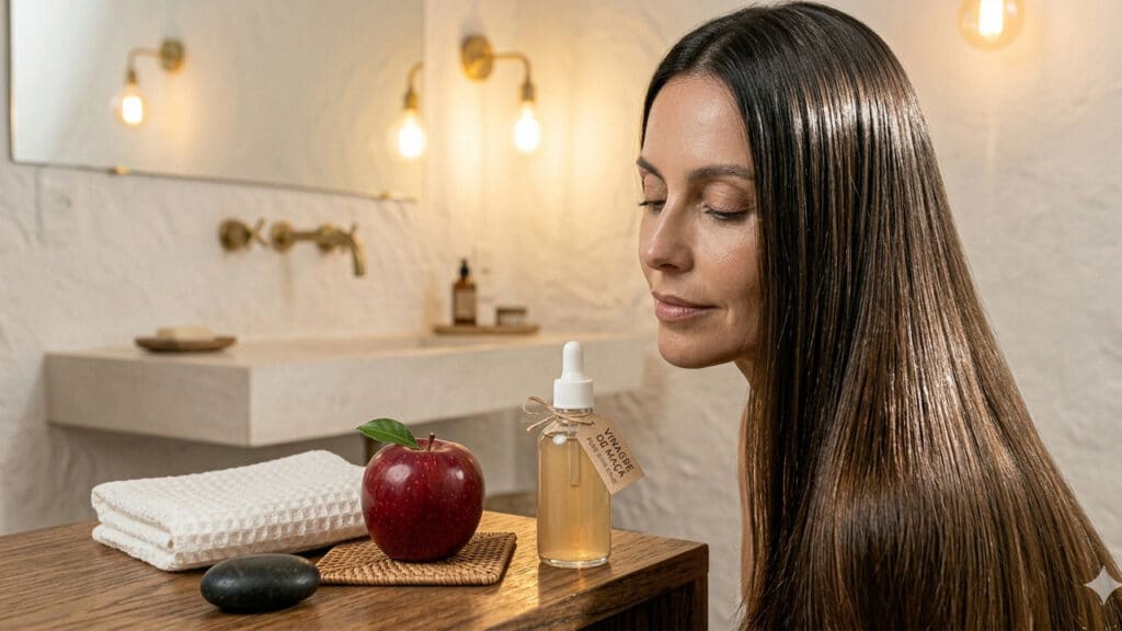 vinagre de maçã no cabelo