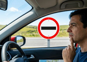 Pouquíssimos brasileiros sabem o que a placa de trânsito com círculo vermelho e faixa preta significa e por que é usada nas estradas