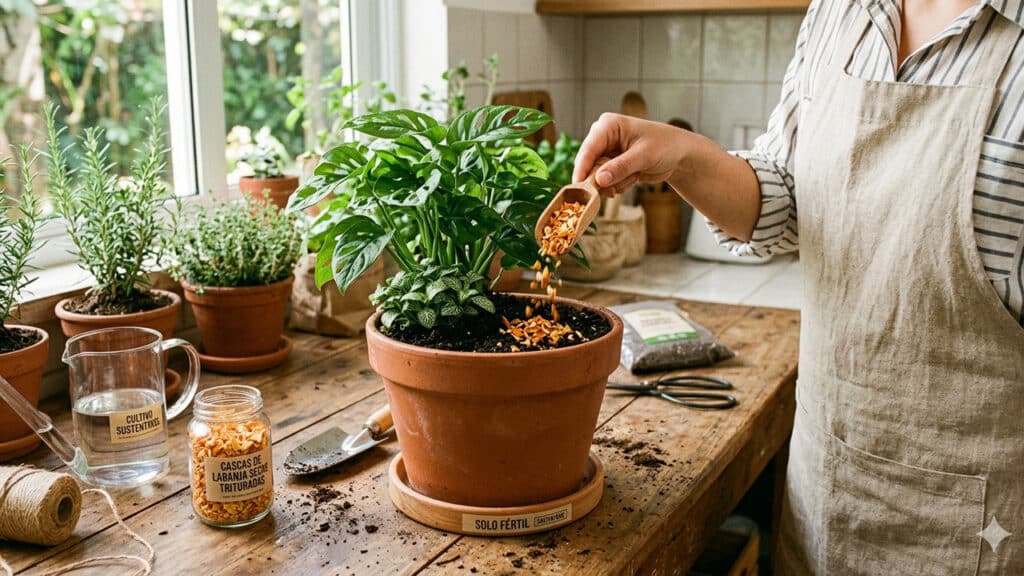 cascas de laranja na jardinagem