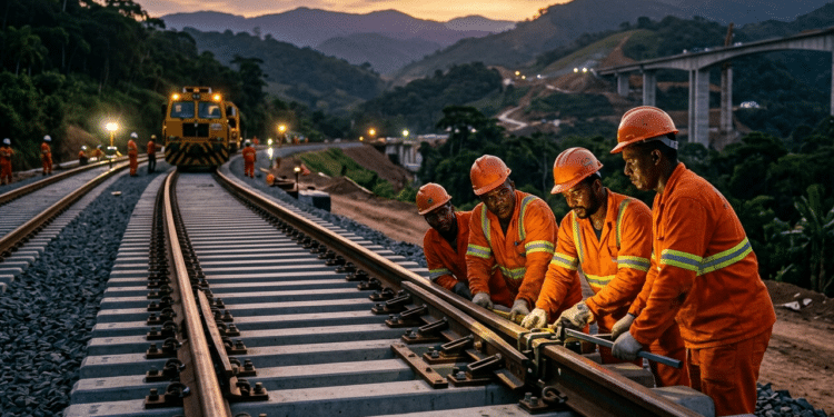 Megaobra ferroviária com 5 mil trabalhadores avança a 73% após quase 40 anos e promete conexão inédita no Brasil