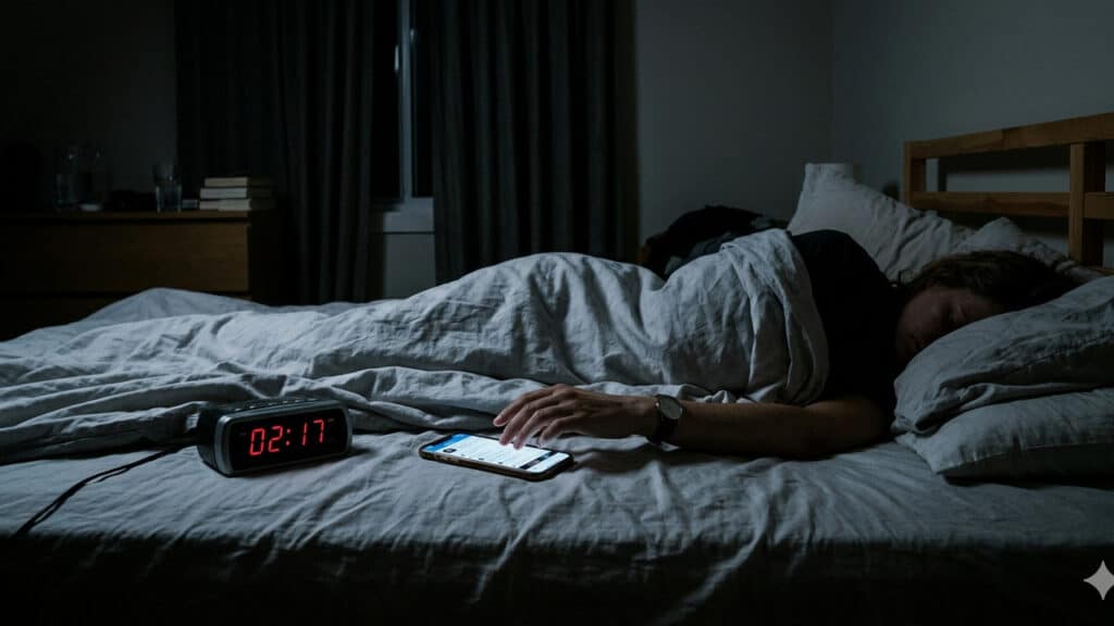 uso do celular à noite