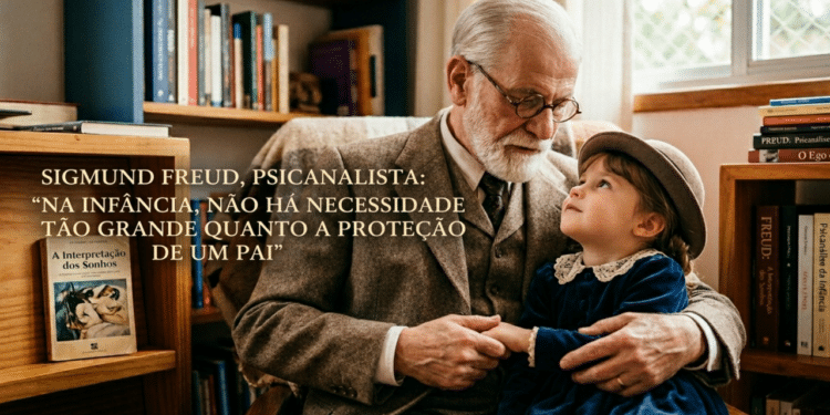 Sigmund Freud, psicanalista: "Na infância, não há necessidade tão grande quanto a proteção de um pai"
