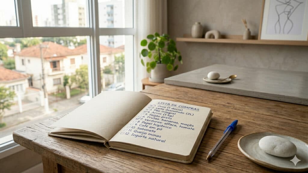 lista de destino no papel