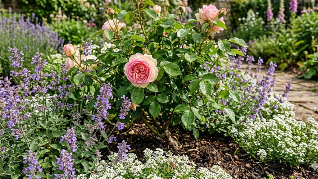 plantas companheiras para rosas