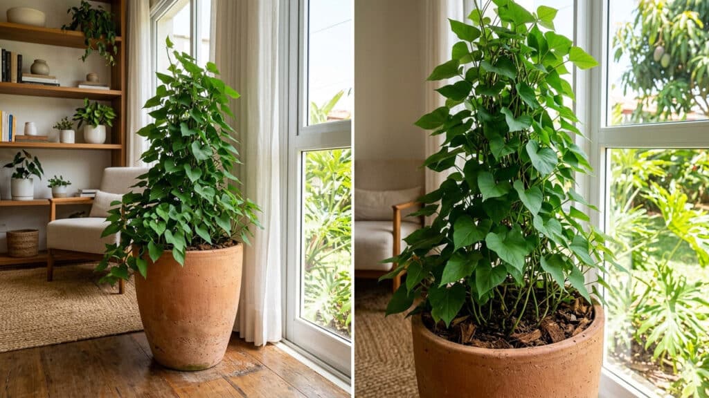 Cultivo de batata-doce em casa com resultado surpreendente
