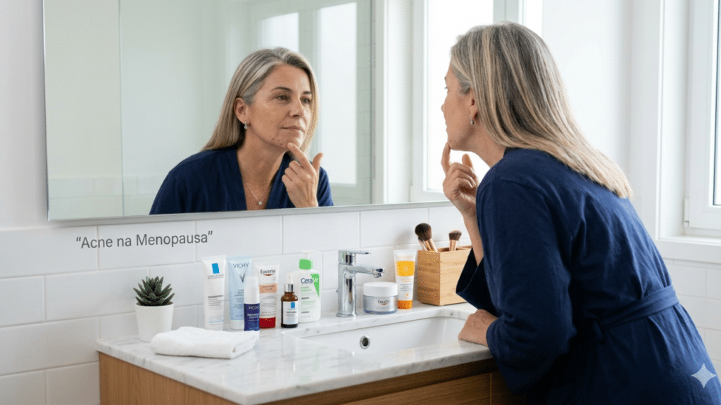 acne na menopausa