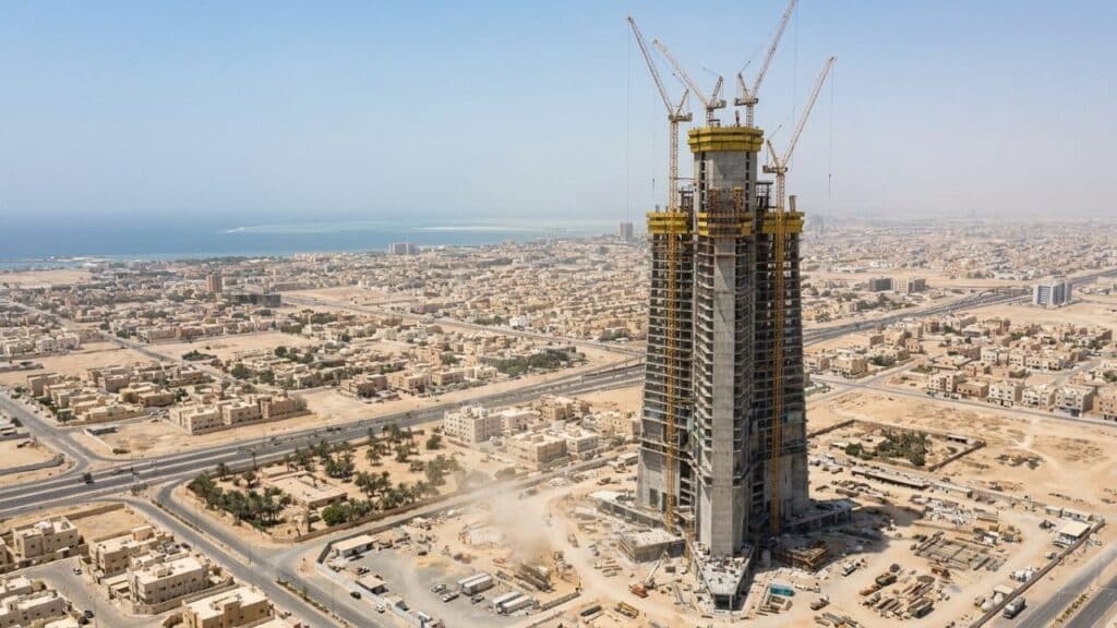 Arábia Saudita acelera obra de arranha-céu com 1 andar a cada 5 dias para superar o maior prédio do mundo