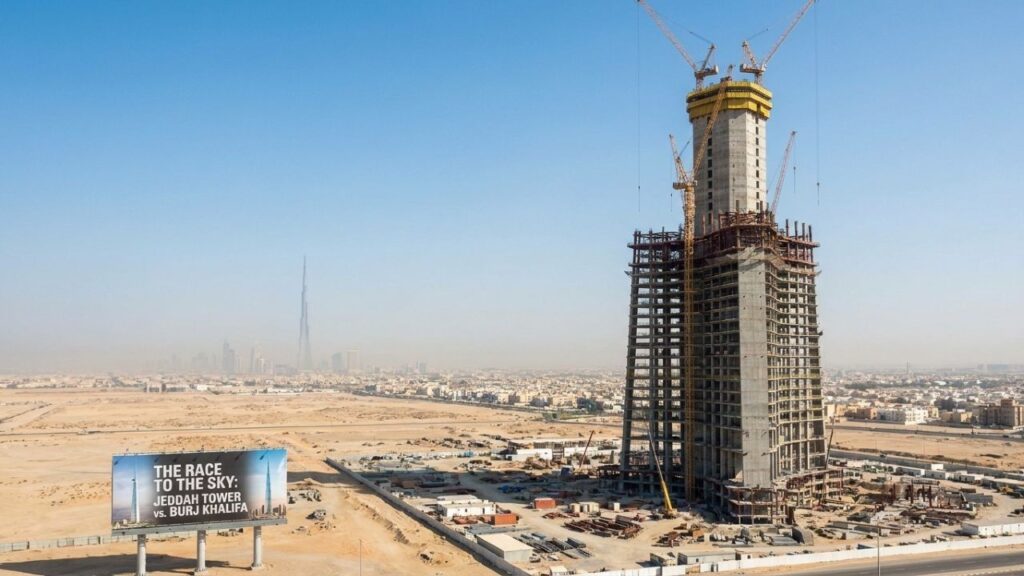 Arábia Saudita acelera obra de arranha-céu com 1 andar a cada 5 dias para superar o maior prédio do mundo
