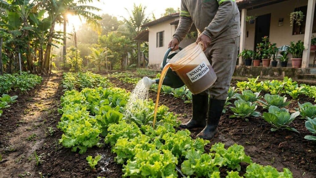 Basta 15 colheres na água da rega e seus legumes e verduras crescerão mais fortes