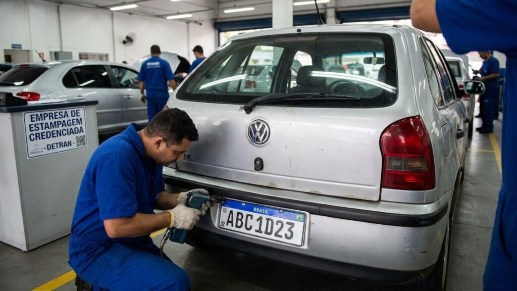 Motoristas recebem alerta sobre prazo final para troca das placas Mercosul anunciado no Brasil