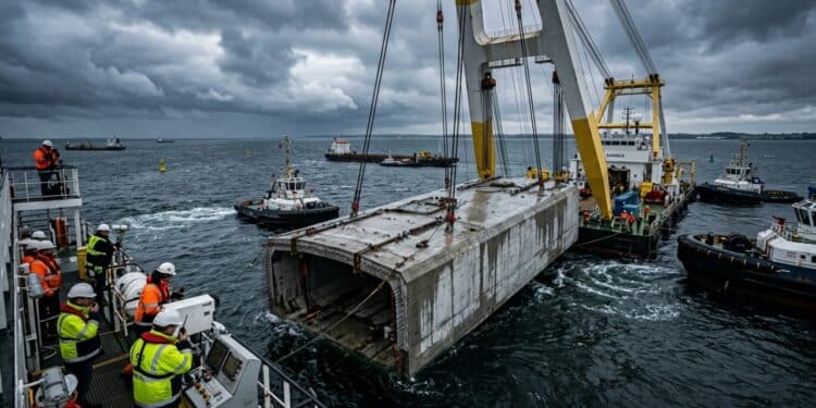 Dinamarca afunda blocos de 73,5 mil toneladas no Mar Báltico para criar túnel que liga países em 10 minutos
