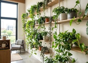 Selva Vertical de Baixa Manutenção: Como Criar uma Parede Verde Sem Sujeira no Apartamento