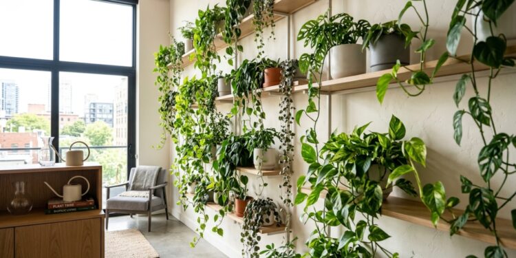 Selva Vertical de Baixa Manutenção: Como Criar uma Parede Verde Sem Sujeira no Apartamento