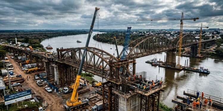 Ponte do Fandango entra na reta final: obra histórica no Rio Grande do Sul já passa de 90% de execução