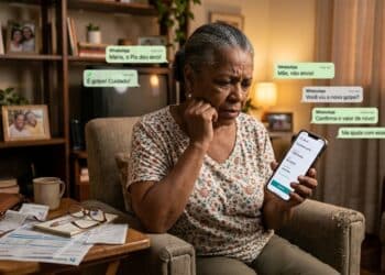 Minha mãe de 58 anos achou que a Receita Federal estava monitorando cada Pix dela e quase parou de usar o celular