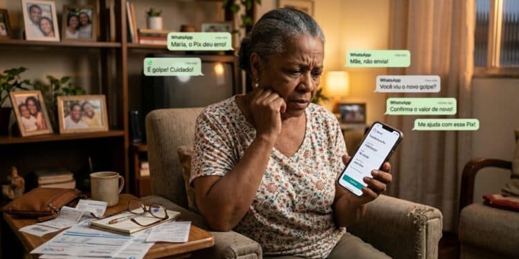 Minha mãe de 58 anos achou que a Receita Federal estava monitorando cada Pix dela e quase parou de usar o celular