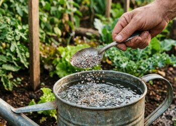 Basta 15 colheres na água da rega e seus legumes e verduras crescerão mais fortes
