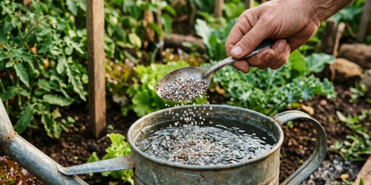 Basta 15 colheres na água da rega e seus legumes e verduras crescerão mais fortes