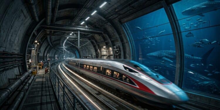 A China planeja uma obra colossal: construir uma ferrovia subaquática de alta velocidade para trens viajarem a 250 km/h debaixo d’água