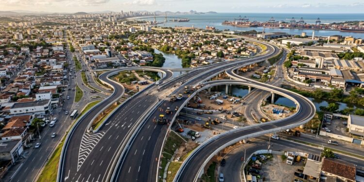 Obra com investimento de R$ 236 milhões na BR-447/ES avança para ligar BR-101 ao Porto de Capuaba