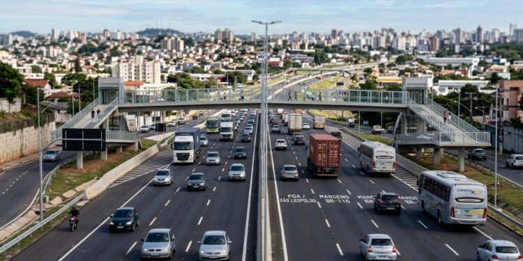 Investimentos de R$ 203 milhões ampliam a BR-116/RS com 20,3 quilômetros e nova passarela em São Leopoldo