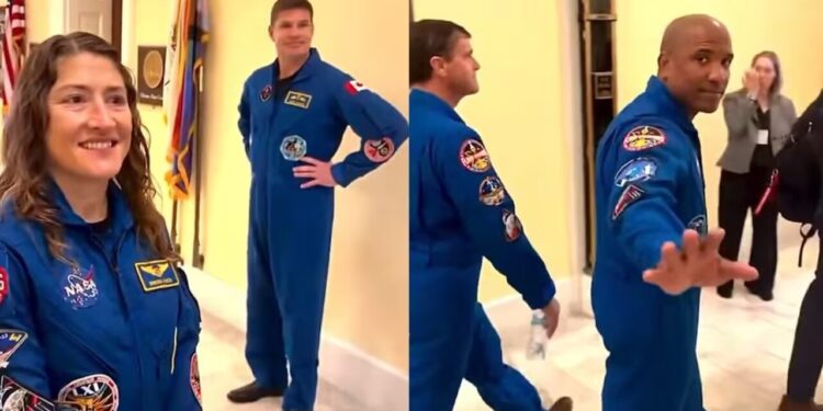 Astronautas da Artemis II são confrontados por homem que afirma que eles nunca estiveram no espaço