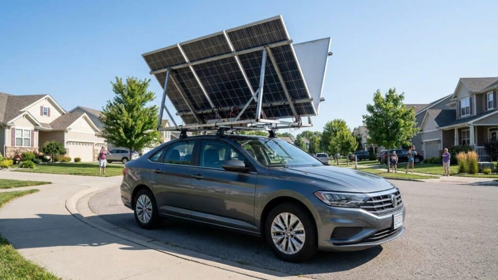 Proprietário de BYD monta usina solar no teto do carro para carregar "de graça"