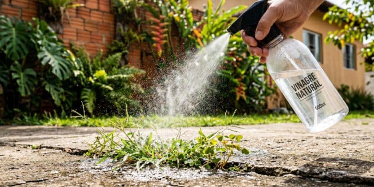 Como usar um ingrediente de cozinha barato para limpar as ervas daninhas do seu quintal