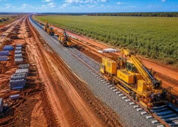 Maior ferrovia do Brasil acelera obras de R$ 5 bilhões com avanço de 1 km por dia em projeto que promete transformar a logística do agronegócio e deve começar em 2026
