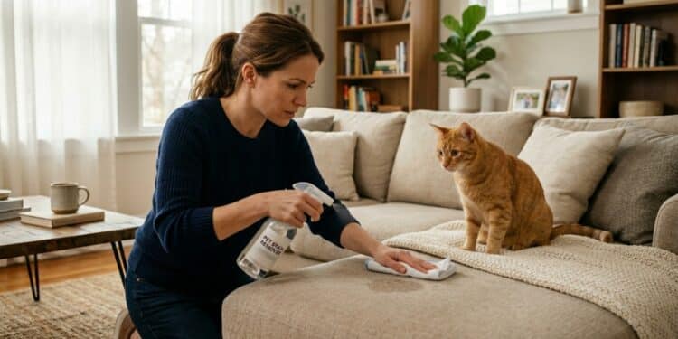 Xixi de gato no sofá? Misturinhas caseiras ajudam a tirar cheiro forte e manchas