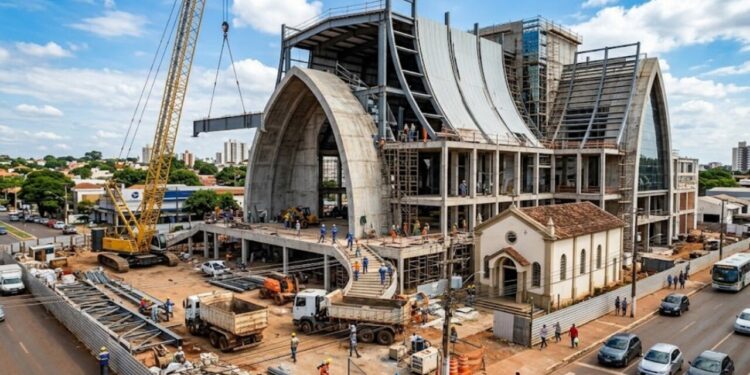 Ampliação de igreja com megaobra de R$ 9 milhões deve redesenhar avenida em Campo Grande com construção de novo templo de capacidade para 760 pessoas sentadas