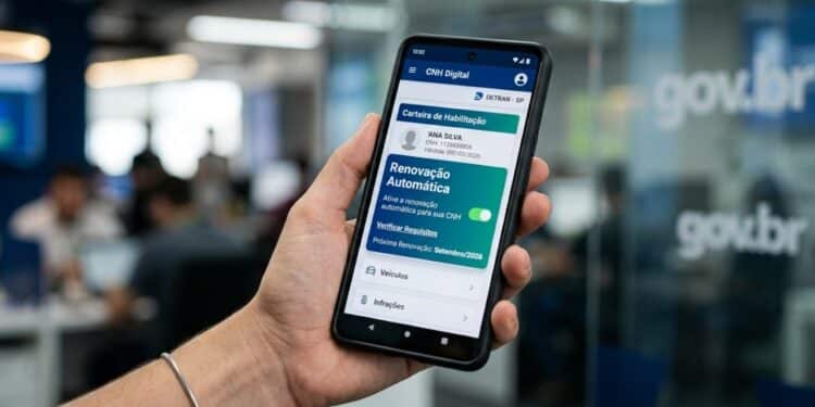 Nova regra libera renovação automática da CNH direto por aplicativo e sem exames presenciais em 2026
