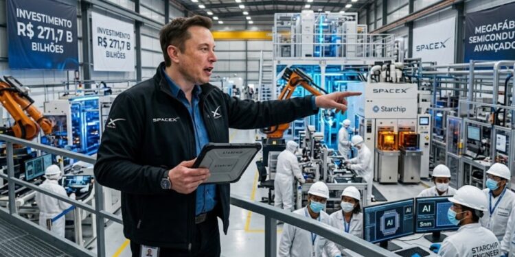 Empresa de Elon Musk anuncia investimento ambicioso de R$ 271,7 bilhões para construir megafábrica e acelerar produção de semicondutores avançados para inteligência artificial