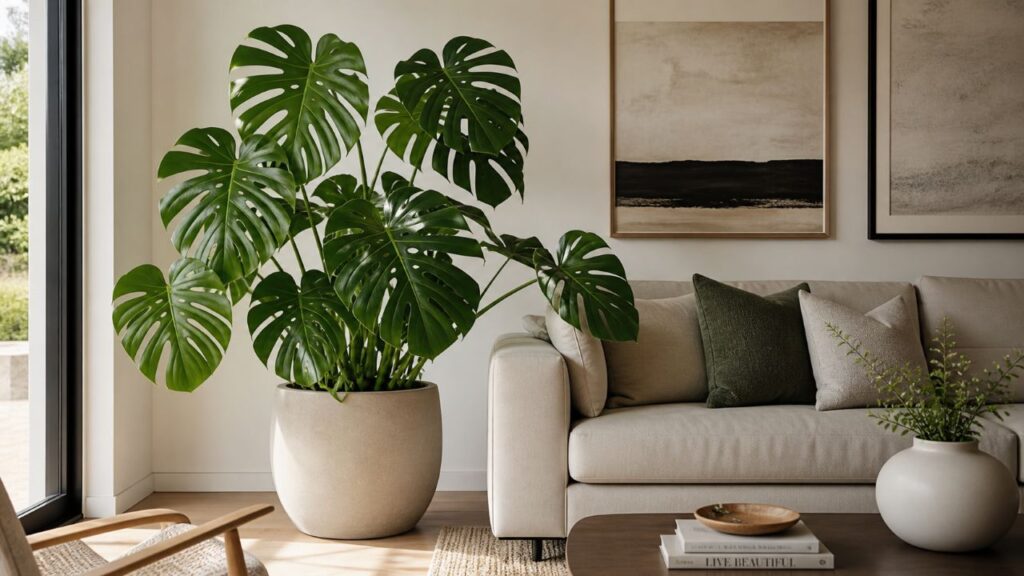 Sala sem graça nunca mais: 3 plantas gigantes que funcionam como esculturas vivas e transformam qualquer canto vazio