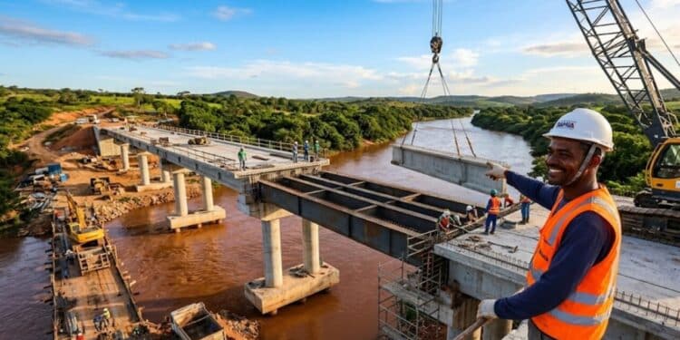 Nova ponte de R$ 7 milhões sobre o Rio Grande na Bahia avança e já supera 60% de conclusão em uma das obras estruturantes mais importantes da região