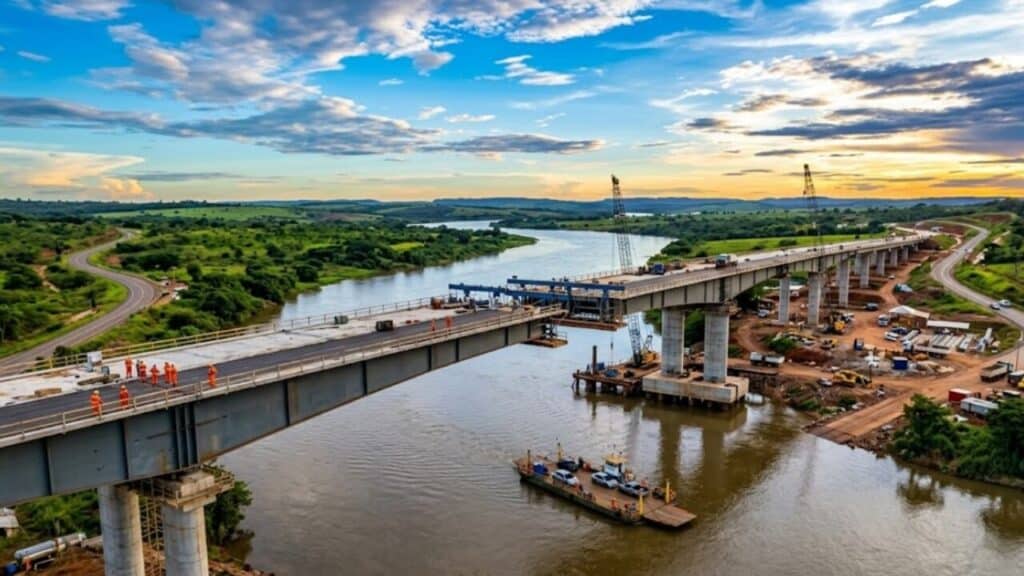 Nova ponte de R$ 67,9 milhões em Goiás vai acabar com travessia por balsa e reduzir rota em mais de 100 km com uma estrutura de 420,8 metros de extensão