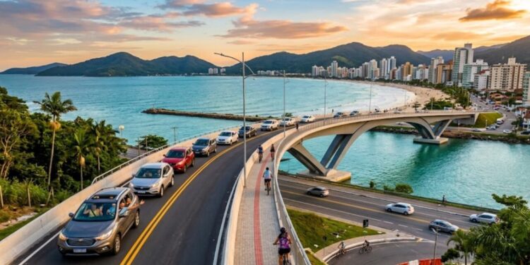 Nova ponte de R$ 8 milhões entre praias de Santa Catarina promete aliviar congestionamentos na BR-101