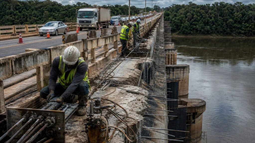 Ponte sobre o Rio Candeias recebe R$ 44,9 milhões e entra na fase final de reforço na BR-364/RO