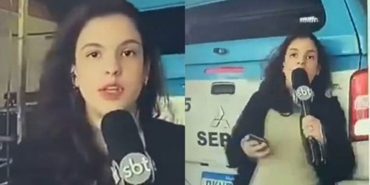 Repórter do SBT Rio é atropelada ao vivo durante transmissão e cena assusta telespectadores
