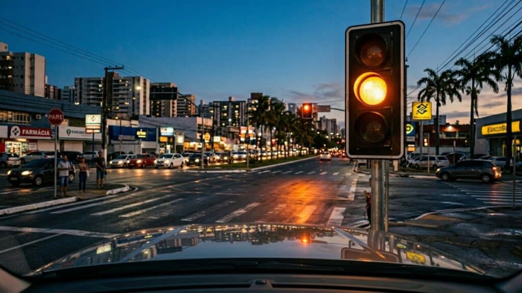 Atitude frequente no semáforo gera multa pesada e 7 pontos na carteira