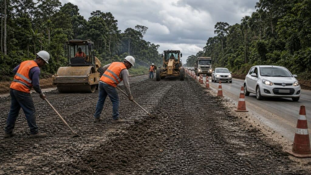 Estrada do Aeroporto recebe R$ 50 milhões em obras para reestruturar 9,5 quilômetros em Rio Branco