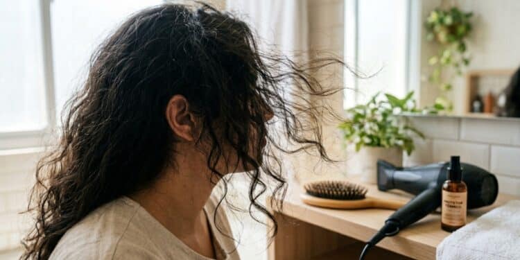 O erro que causa frizz no verão é a forma como você usa o secador de cabelo