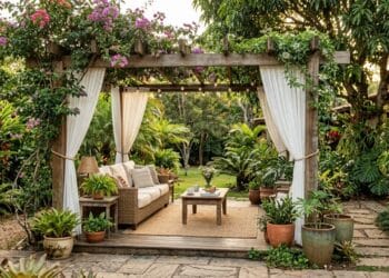21 ideias para criar sombra no quintal: de pérgolas a folhagens decorativas
