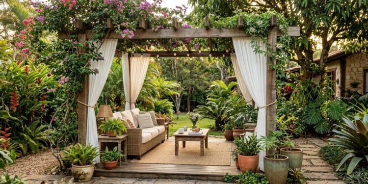 21 ideias para criar sombra no quintal: de pérgolas a folhagens decorativas