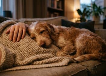 Psicologia explica quando o cachorro dorme encostado no tutor e como isso influencia na saúde mental de ambos
