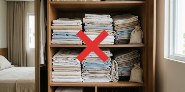 Lençóis guardados no armário exigem cuidados para evitar cheiro de mofo, como cuidar disso
