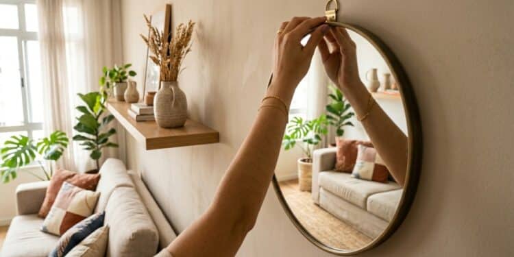 Sua sala parece pequena? Onde pendurar um espelho para dobrar o espaço da sua casa