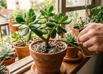 Com que frequência devo regar a planta jade? Menos do que você imagina