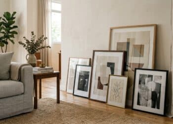 Cansada de furadeira? Por que os quadros encostados estão dominando as casas mais estilosas